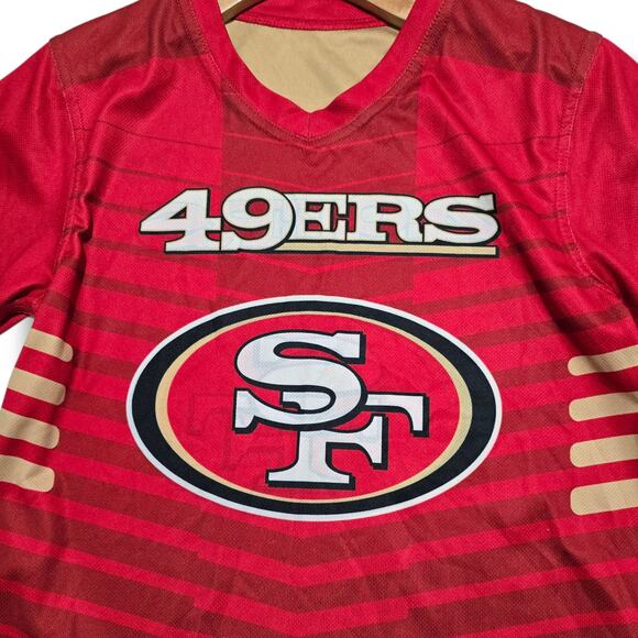 NFL Youth San Francisco 49ers Reversible Flag Football Jersey Gold & Red large - Picture 5 of 11